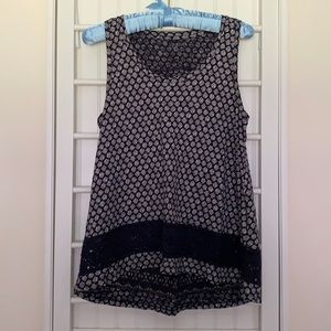 Loft tank with lace